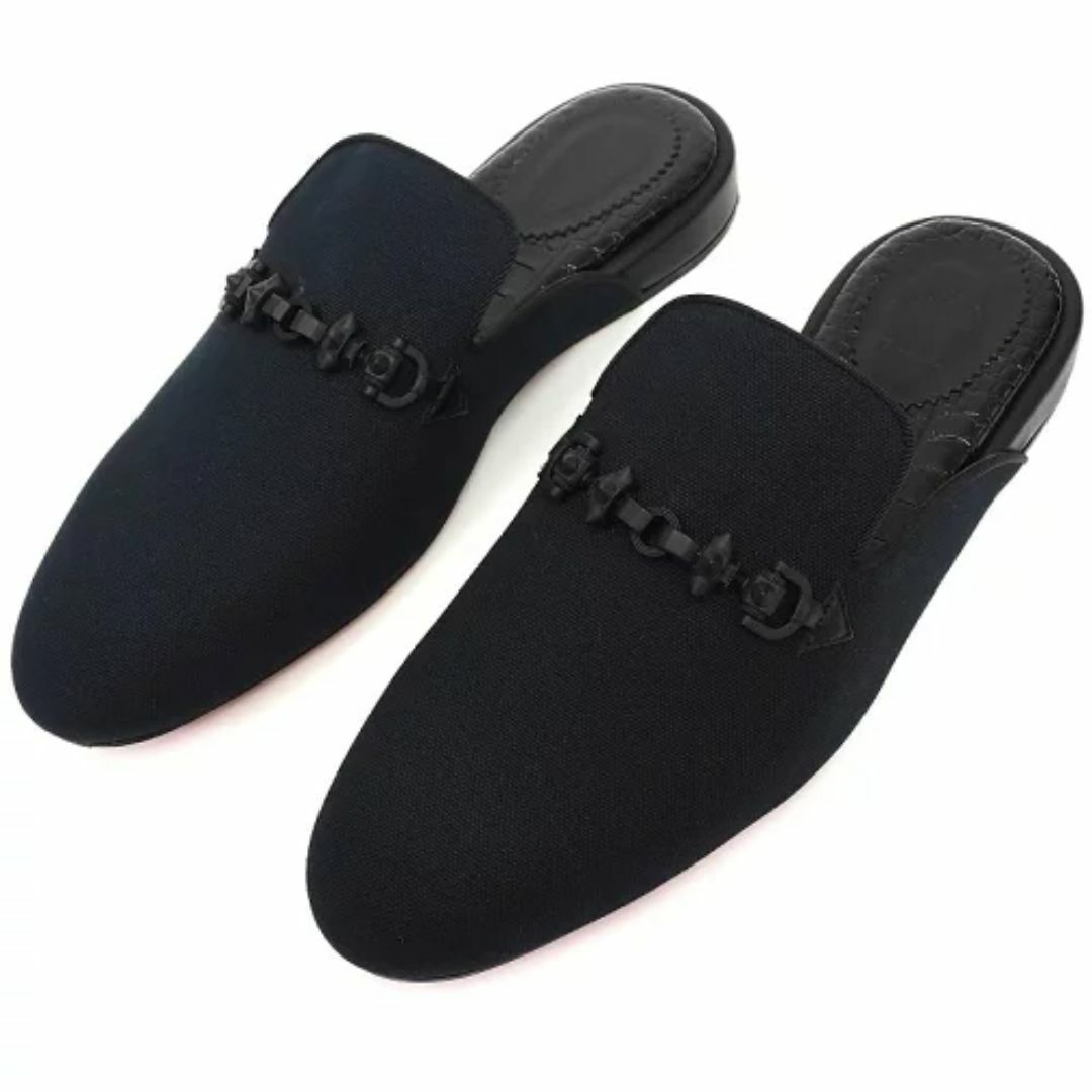 F0639S 新品 Christian Louboutin スリッパ：42 黒 F0639S 新品 Christian Louboutin スリッパ：42 黒（Spikeboat
