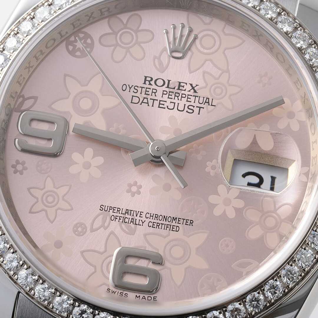 ROLEX(ロレックス)のロレックス デイトジャスト ベゼルダイヤ 116244 ピンク フラワー 69アラビア 5列 ジュビリーブレス V番 メンズ 中古 腕時計 メンズの時計(腕時計(アナログ))の商品写真