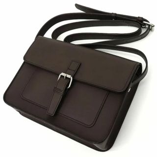 マーガレットハウエル(MARGARET HOWELL)のE06778 新品 MARGARET HOWELL idea 3T プレスコッティ レザーショルダーバッグ チョコ MHLH3TS1 マーガレットハウエル(ショルダーバッグ)