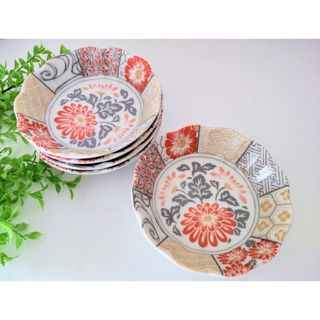5個組 美濃焼 祥端 紅色小鉢 華やかで上品な小鉢(食器)