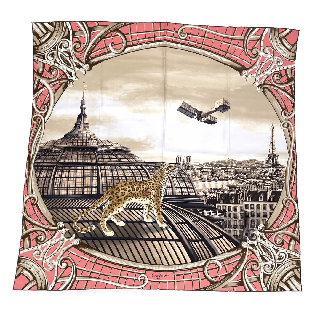 カルティエ スカーフ 新品同様 Cartier カルティエ スカーフ ベージュ