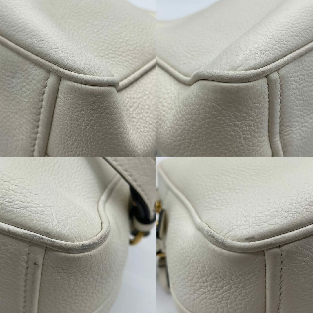 PRADA(プラダ)のPRADA プラダ ショルダーバッグ ダブルジップ Wジップ ヴィッテロフェニックス 1BH079 レザー ホワイト ミニショルダー ポシェット レディースのバッグ(ショルダーバッグ)の商品写真