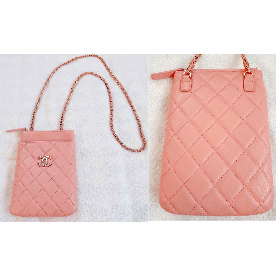 CHANEL(シャネル)の美品シャネル(CHANEL) カードケース付きショルダーバッグ　フォンケース レディースのバッグ(ショルダーバッグ)の商品写真