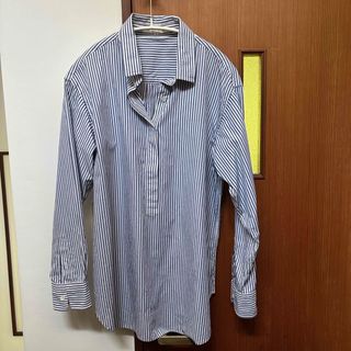 ニジュウサンク(23区)の23区 CANCLINI ストライプチュニックシャツ　ネイビーストライプ 38(シャツ/ブラウス(長袖/七分))
