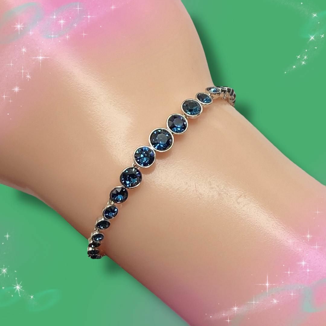 SWAROVSKI - 《超美品》 スワロフスキー ブレスレット ブルー系