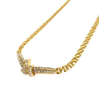 美品 NINA RICCI ニナリッチ  ネックレス   ゴールドカラー  レディース ラインストーン　240001143654(その他)