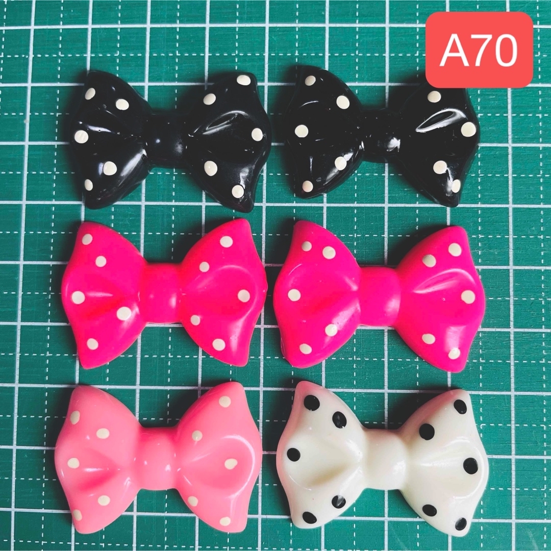 【A70】デコパーツ☆リボン② ハンドメイドの素材/材料(各種パーツ)の商品写真