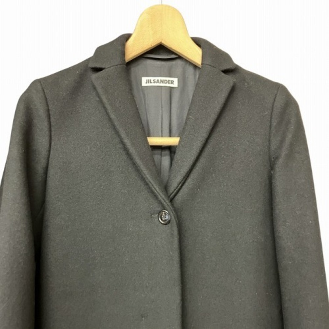 パリコレクション JIL ジルサンダー - SANDER JIL SANDER 34 黒 チェスターコート ジャケット・アウター