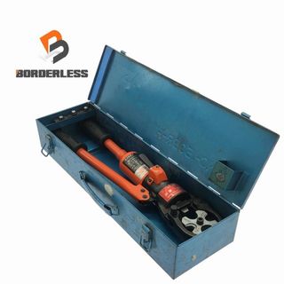 ☆中古品☆NISHIDA ニシダ 西田 ロータリー油圧端子圧着機 NC-150DR-H ダイス＋ケース付 手動油圧式 圧着工具 ハンドプレス 110098(工具)