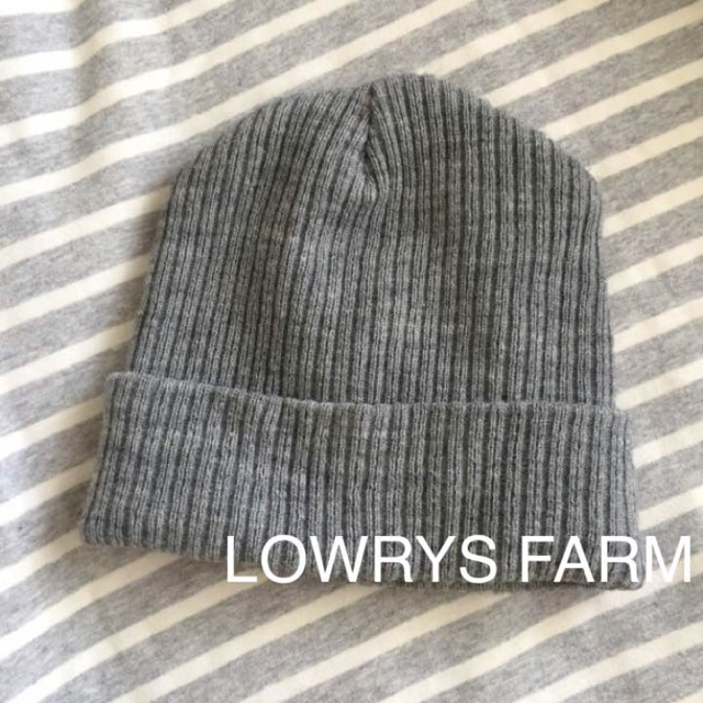 LOWRYS FARM(ローリーズファーム)のニット帽 グレー lowrys farm レディースの帽子(ニット帽/ビーニー)の商品写真