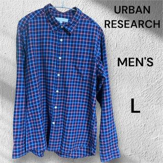 URBAN RESEARCH - URBAN RESEARCH チェックシャツ メンズL 上品カジュアル