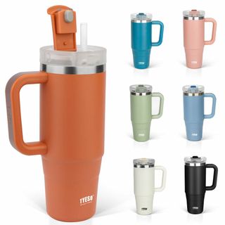 【人気商品】TYESO タンブラー 0.9L 水筒 保冷 ステンレスボトル ウォ(弁当用品)