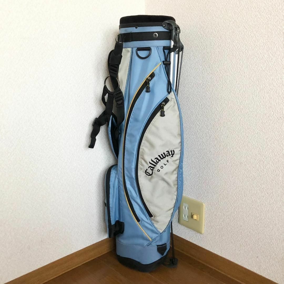 Callaway(キャロウェイ)のCALLAWAY キャロウェイ キャディバッグ スタンド 4分割 水色 スポーツ/アウトドアのゴルフ(バッグ)の商品写真