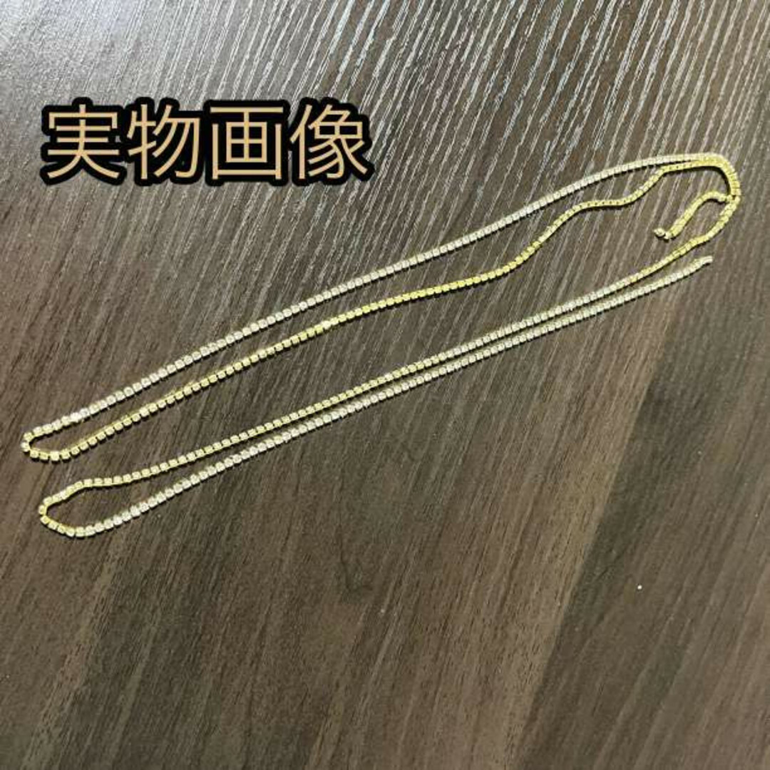 ダイヤレーン ネイルパーツ　ゴールド ラインストーン チェーン 1ｍ ネイル コスメ/美容のネイル(ネイル用品)の商品写真