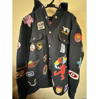 シュプリーム(Supreme)のSupreme Patches Hooded Zip Up Shirt,M.(ブルゾン)