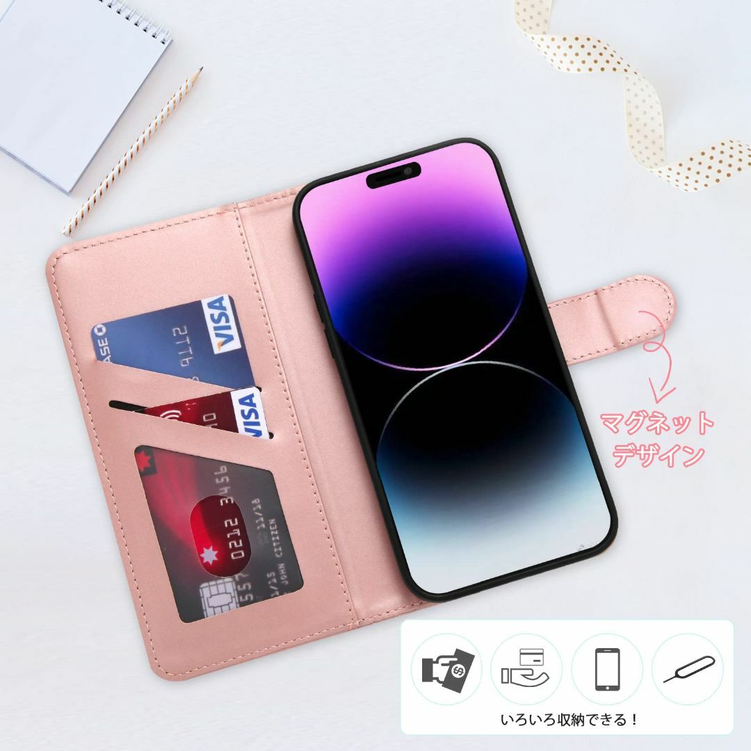 【色:ピンク_サイズ:iPhone 7Plus/8Plus*5.50"】Qrib スマホ/家電/カメラのスマホアクセサリー(その他)の商品写真