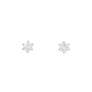 PT/PT900 ソリティア ダイヤモンド ピアス 0.55CT(ピアス)