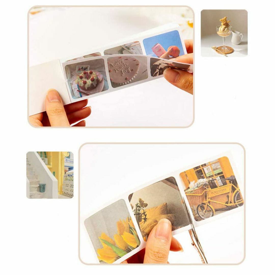 【在庫処分】Nannlia コラージュ 素材 720枚(8冊入り) シール帳 ス その他のその他(その他)の商品写真