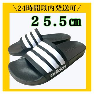 adidas アディダス　サンダル　25.5 　黒　ブラック　軽量　定番サンダル