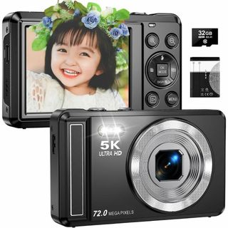 5K デジカメ 7200万画素 2.8 インチスクリーン AFオートフォーカス(デジタル一眼)