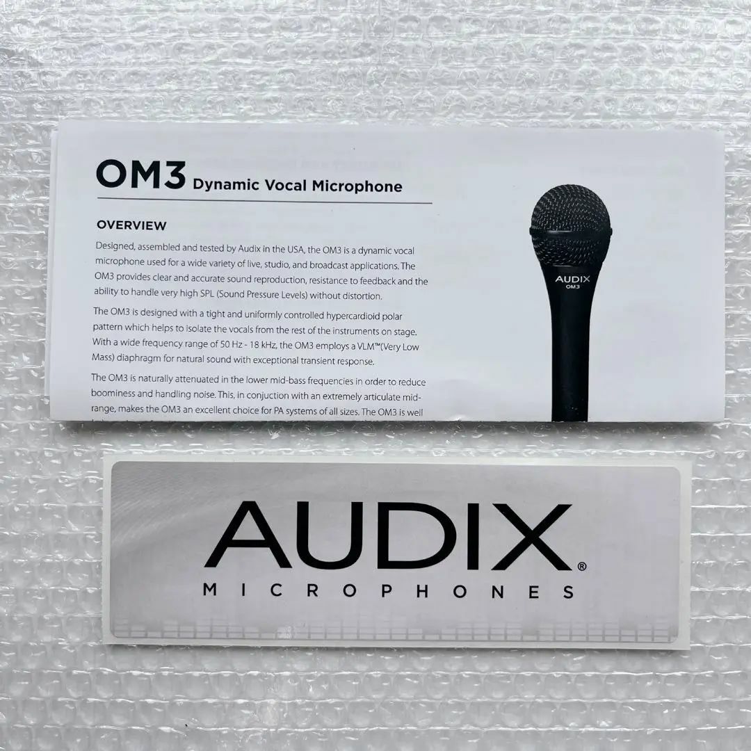 公式サイト - ハイブランドの新作が続々登場 AUDIX マイクケーブル2種 ダイナミックマイク OM3S AUDIX - 配信機器・PA機器・レコーディング機器