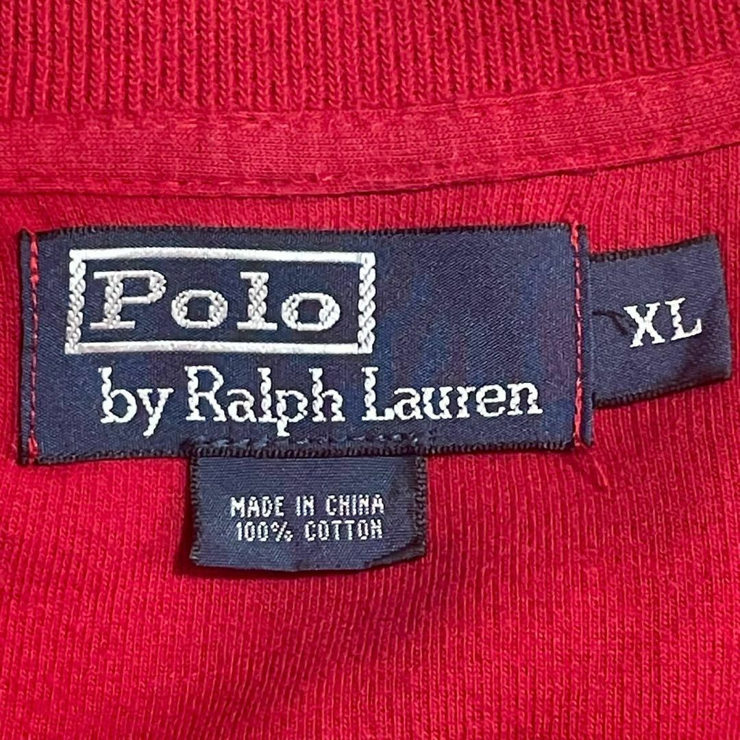 RALPH LAUREN ラルフローレン ハーフジップスウェット 赤 XL メンズのトップス(スウェット)の商品写真