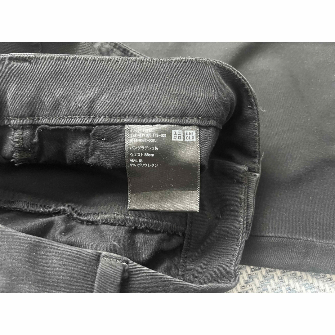UNIQLO(ユニクロ)のユニクロ★メンズ★スリムパンツ★ブラック★W86★ゴルフ★ビジネス★チノパン メンズのパンツ(チノパン)の商品写真