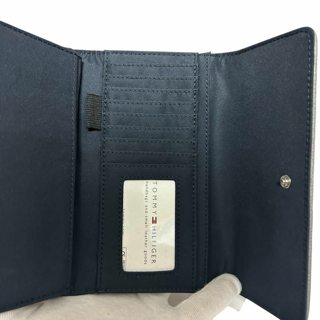 TOMMY HILFIGER(トミーヒルフィガー)の【新品】トミーヒルフィガー 長財布 ロングウォレット グレー×白ジャガードロゴ レディースのファッション小物(財布)の商品写真