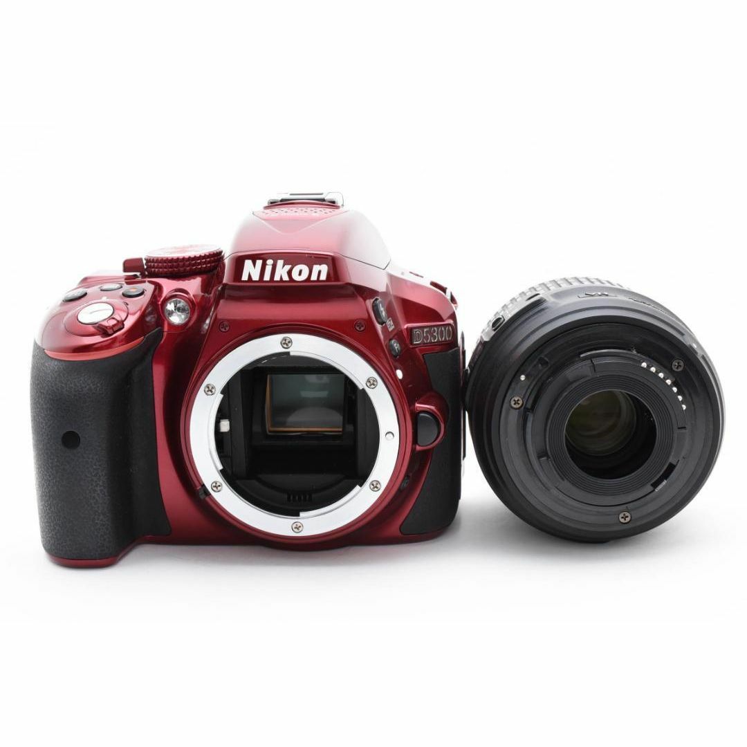 ⭐大人気 希少レッド Nikon D5300 ⭐高機能 初心者 セット 一眼レフ D5000 ニコン デジタル一眼 Nikon D5300 レッド レンズキット