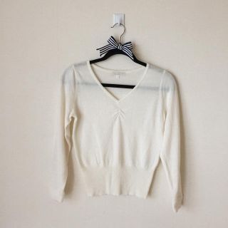 プロポーションボディドレッシング(PROPORTION BODY DRESSING)の【プロポーション ボディドレッシング】白 ニット(ジル アナトリエ(ニット/セーター)