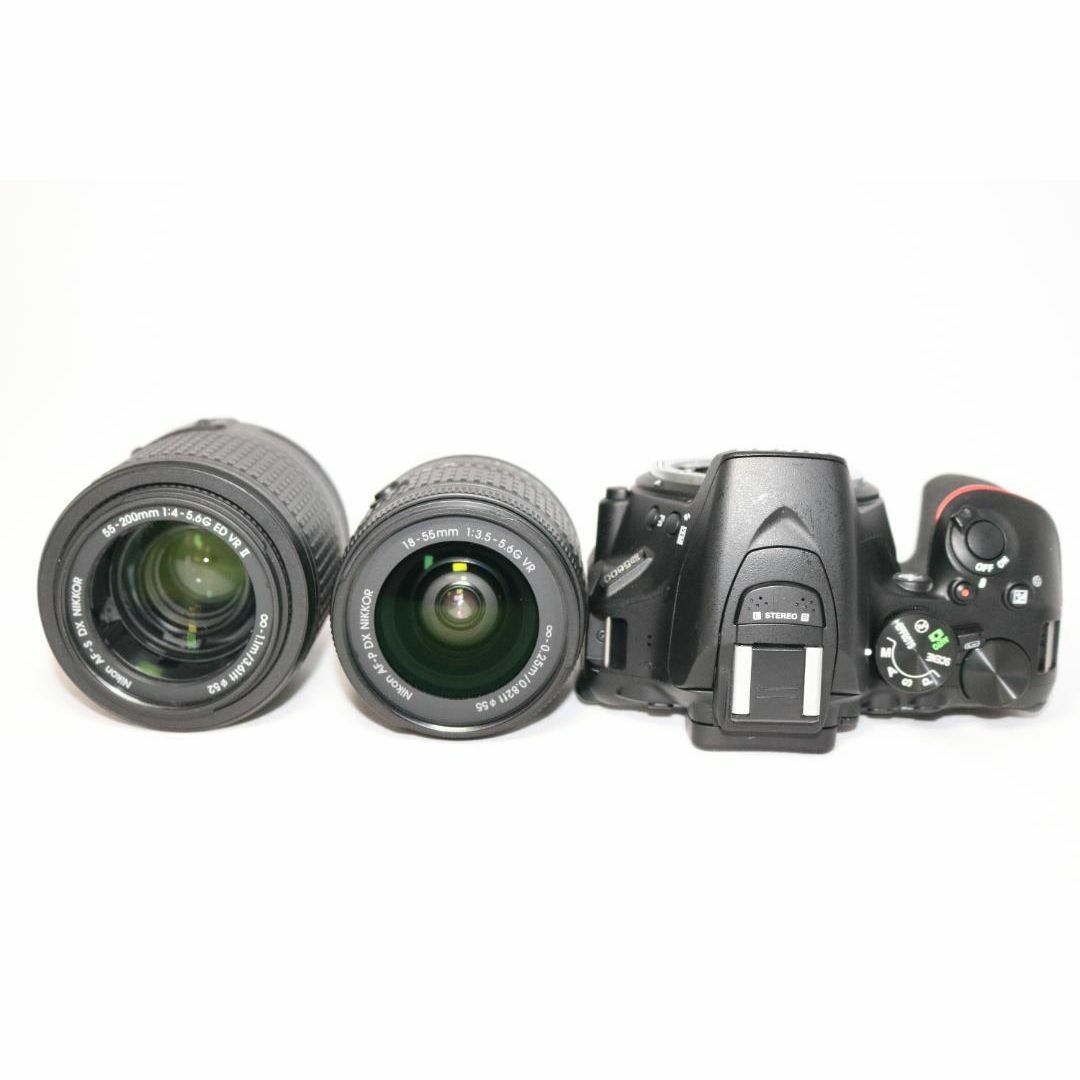 S回数873回⭐シリーズ最新！ダブルレンズ⭐Nikon D5600 ⭐一眼レフ ダブルレンズ⭐S回数873回⭐シリーズ最新！Nikon D5600 ⭐一眼