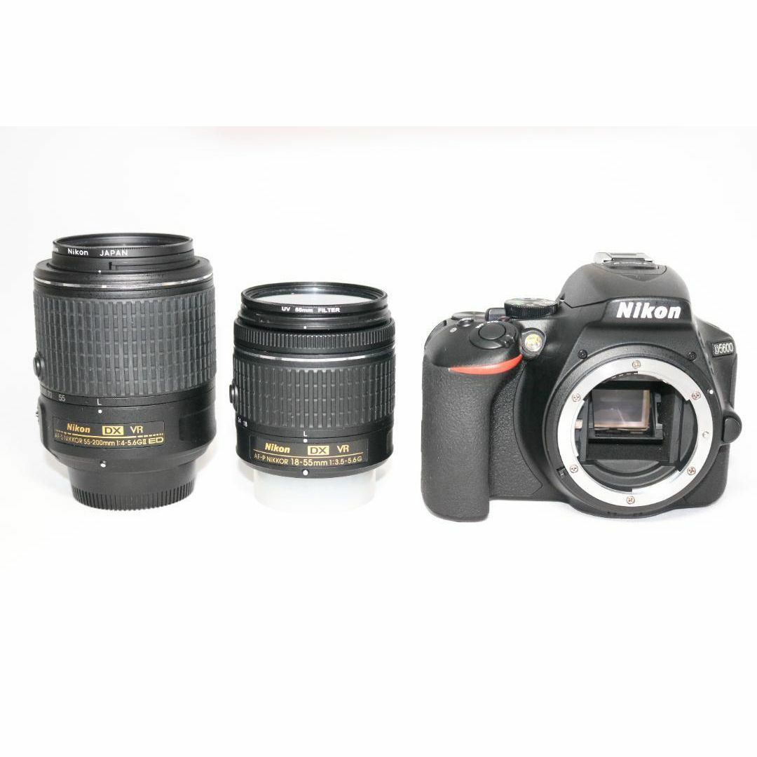 S回数873回⭐シリーズ最新！ダブルレンズ⭐Nikon D5600 ⭐一眼レフ S回数873回⭐シリーズ最新！ダブルレンズ⭐Nikon D5600 ⭐一眼レフ