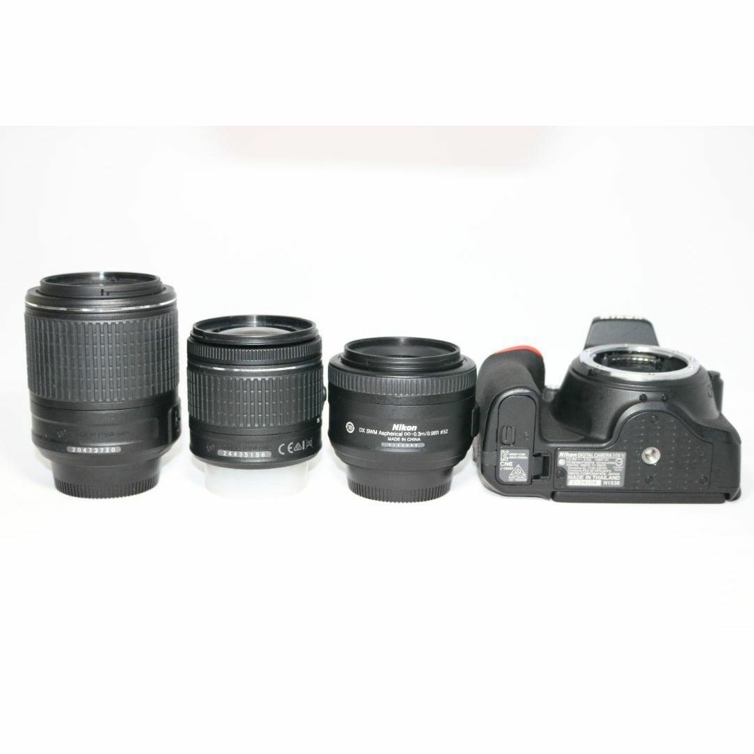 新品級S回数少⭐トリプルキット⭐シリーズ最新！Nikon D5600 ⭐一眼レフ 新品級S回数少⭐トリプルキット⭐シリーズ最新！Nikon D5600