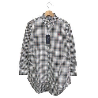 未使用品 Gymphlex ジムフレックス  長袖ロングシャツ サイズ14 J-0873 ブラウン  レディース チュニック ギンガムチェック　240001139075(その他)