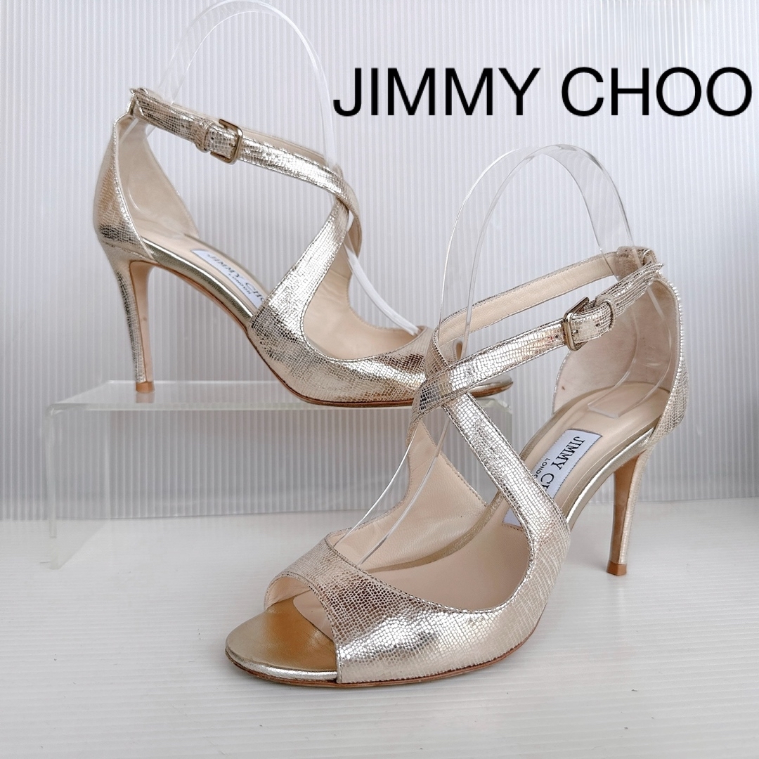✨JIMMY CHOO ジミーチュウ オープントゥ エナメルストラップ