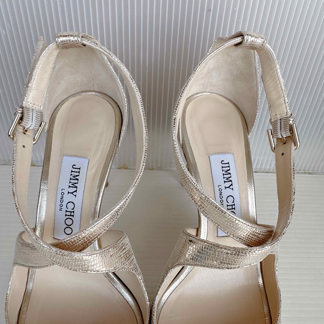 JIMMY CHOO - ジミーチュウ オープントゥ ストラップ付き