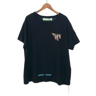 Off-White オフホワイト EYES SEEINGTHINGS 半袖カットソー サイズ:M  ブラック  メンズ 　241005003223(その他)