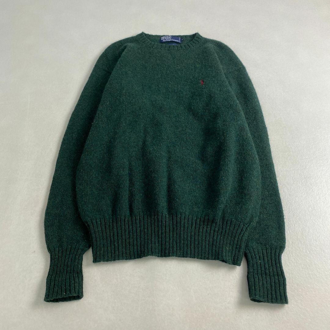 POLO RALPH LAUREN - ポロバイラルフローレン　ニット　セーター　ホース刺しゅう　グリーン　M