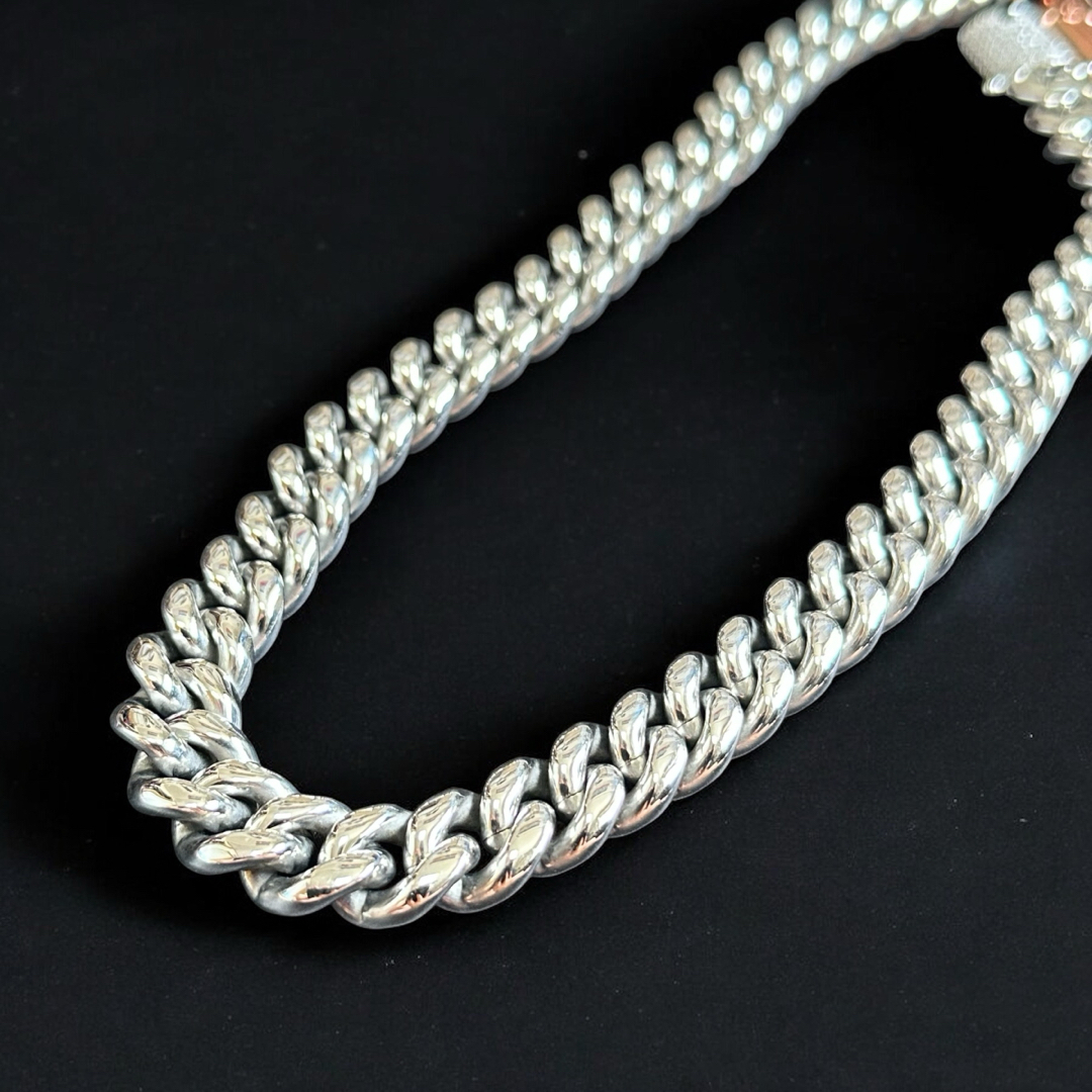 喜平ネックレス 50cm 14mm サージカルステンレス シルバー 喜平チェーン メンズのアクセサリー(ネックレス)の商品写真