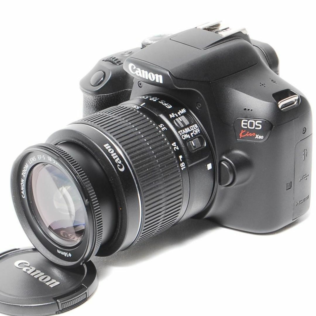 てぃ様 Canon EOS Kiss X80 スマホ転送OK♡元箱・手振れ補正付 Canon EOS Kiss X80 スマホ転送OK♡元箱・手振れ補正付き カメラ