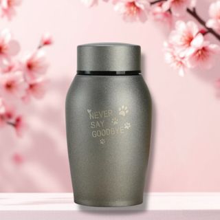 新品 骨壷 ミニ骨壷 ステンレス グレー ペット 猫 犬 メモリアル(犬)