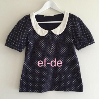 エフデ(ef-de)のef-de' ドット柄♡トップス(カットソー(半袖/袖なし))