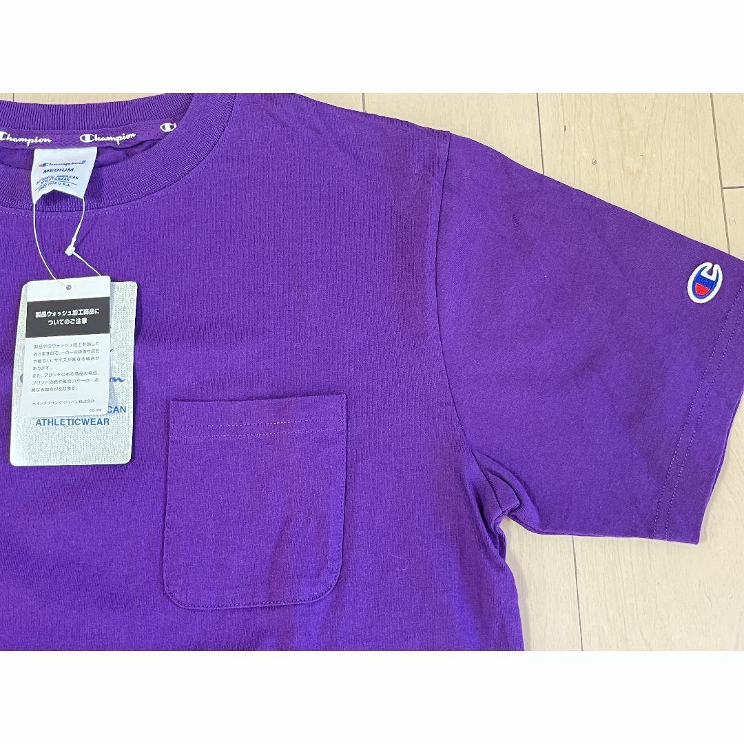 Champion(チャンピオン)の未使用品 Champion チャンピオン メンズ 半袖 Tシャツ 紫色 Mサイズ メンズのトップス(Tシャツ/カットソー(半袖/袖なし))の商品写真