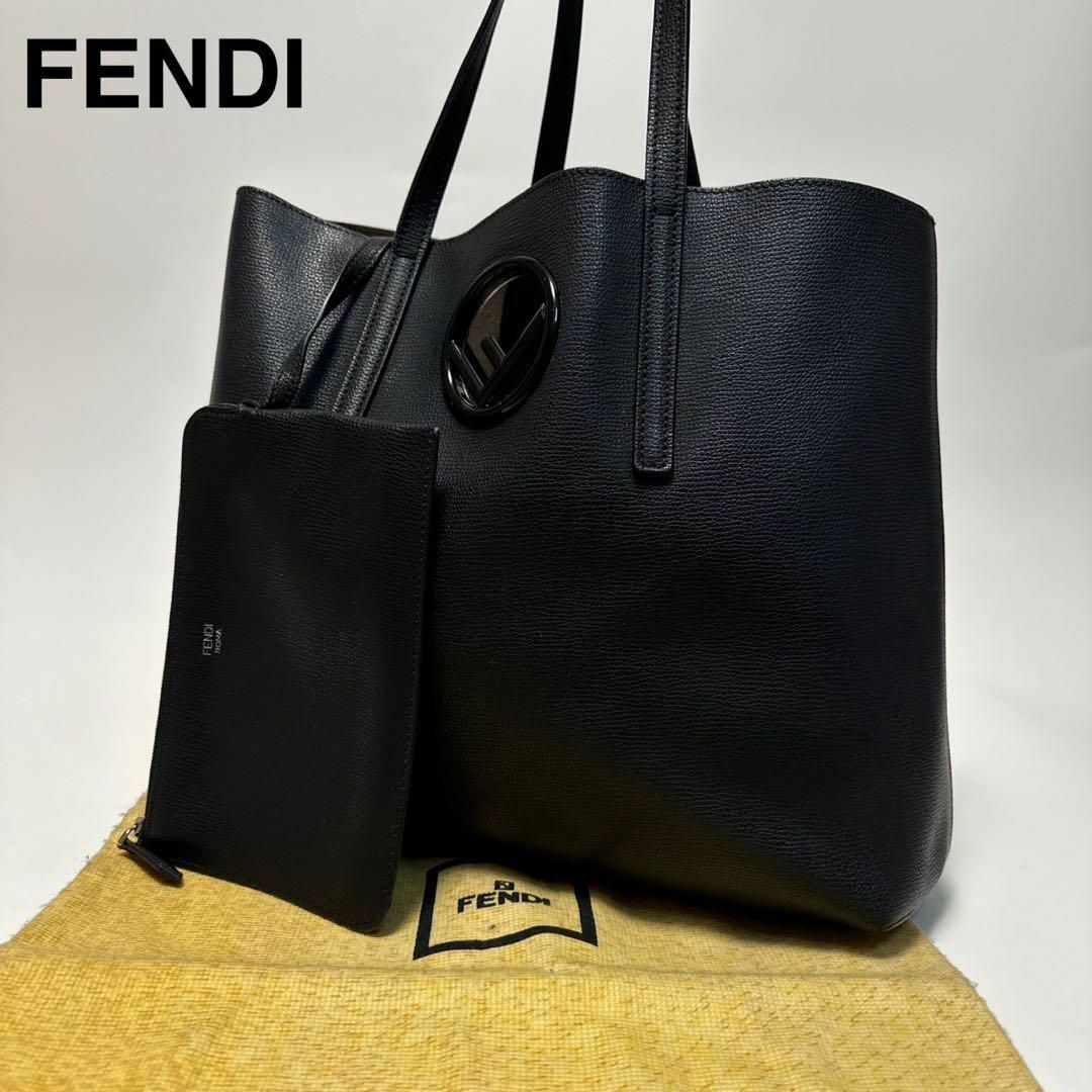 FENDI - q97【美品】フェンディ エフイズ レザー ブラック