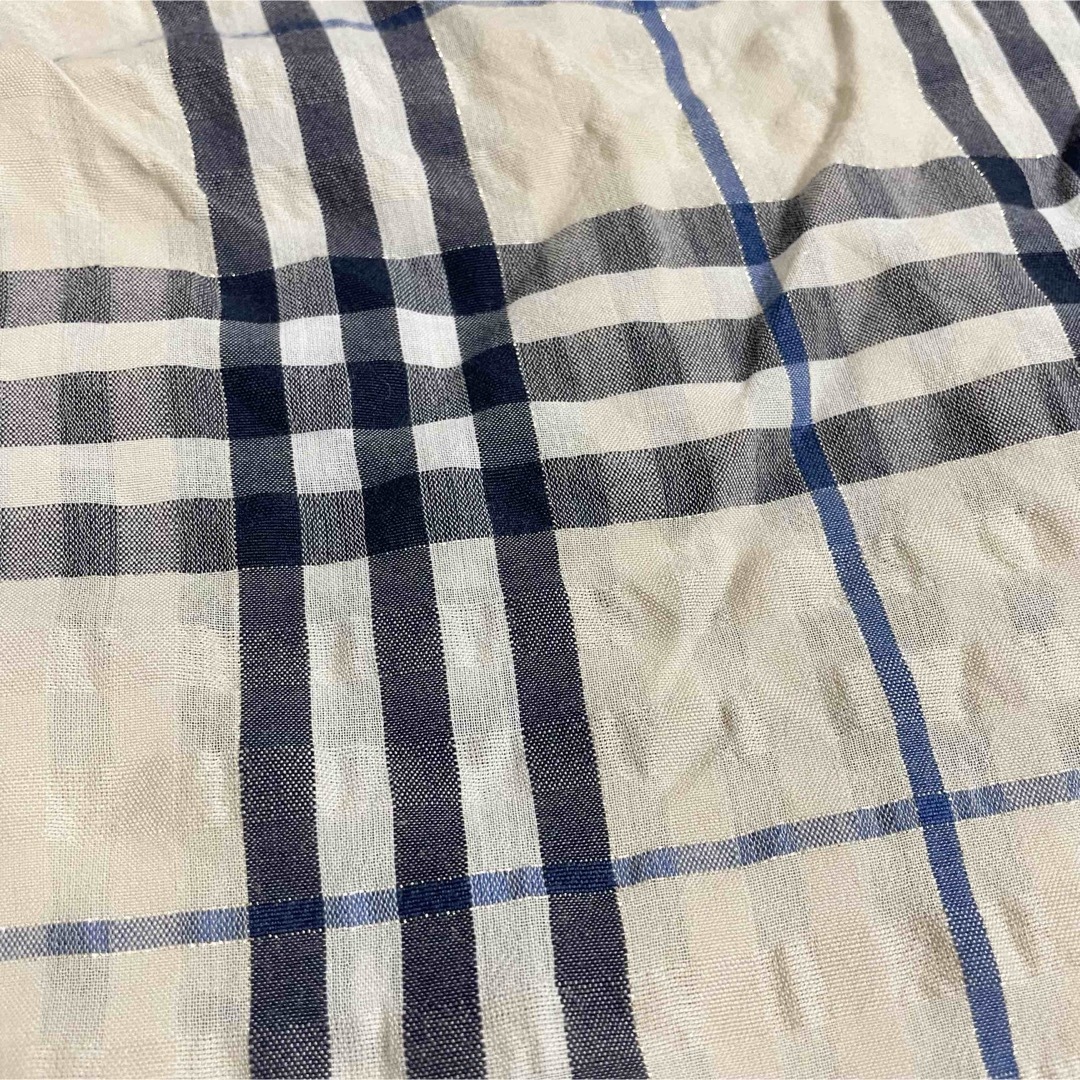 BURBERRY BLUE LABEL - バーバリー シルク混 ラメ ノバチェック