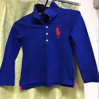 ラルフローレン(Ralph Lauren)のラルフローレン  3/3Ｔ 100size ブルー 長袖 ポロシャツ ピンク(Tシャツ/カットソー)