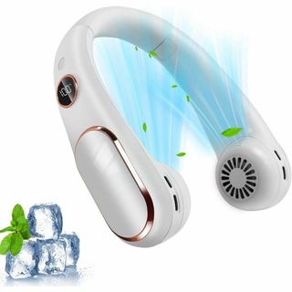 ネッククーラー 首掛け扇風機 風量5段階調整 5000mAh 熱中症対策 静音(扇風機)