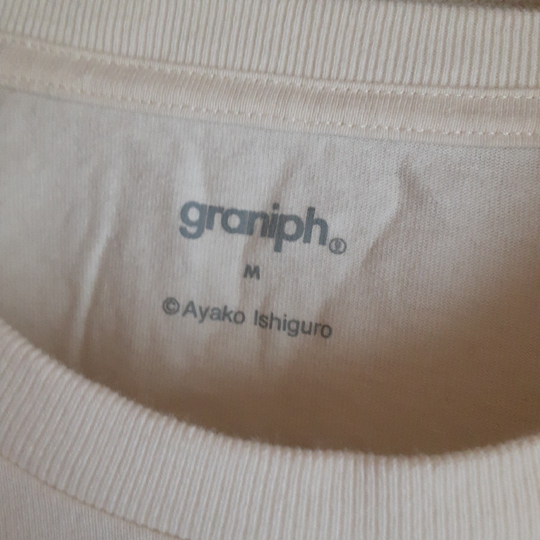 Design Tshirts Store graniph(デザインティーシャツストアグラニフ)のグラニフ 石黒亜矢子 コラボ 長袖カットソー Mサイズ 鮎包囲絵図 妖怪 猫 メンズのトップス(Tシャツ/カットソー(半袖/袖なし))の商品写真