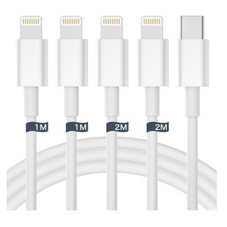 iPhoneライトニングケーブルusb-c1m+1m+2m+2m4本20W対応 (iPhoneケース)