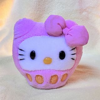 レトロ☆ハローキティ　だるま　ピンク　マスコット　ぬいぐるみ